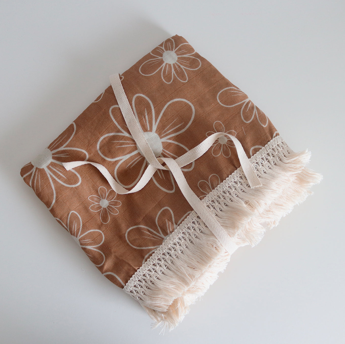 Bamboo + Cotton Fringe Blanket | Daisy Dream