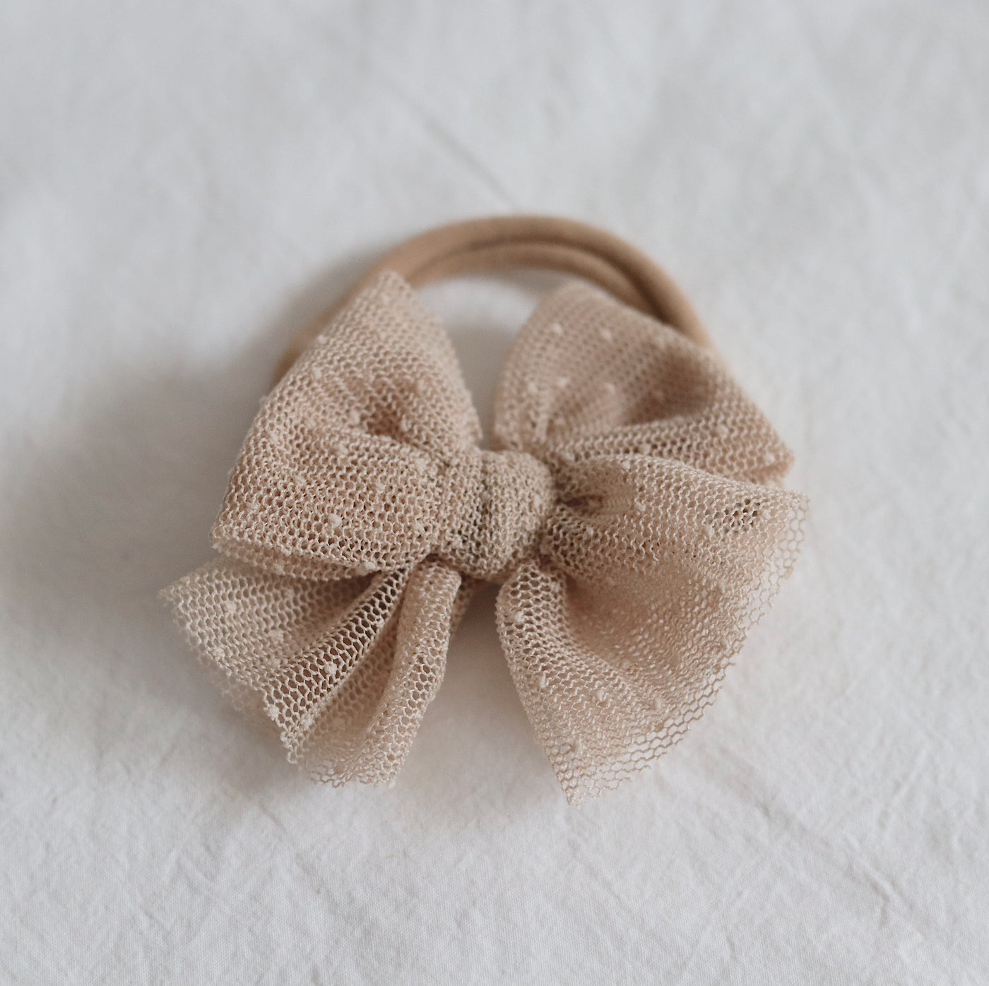Tulle Bow Headband | Mocha