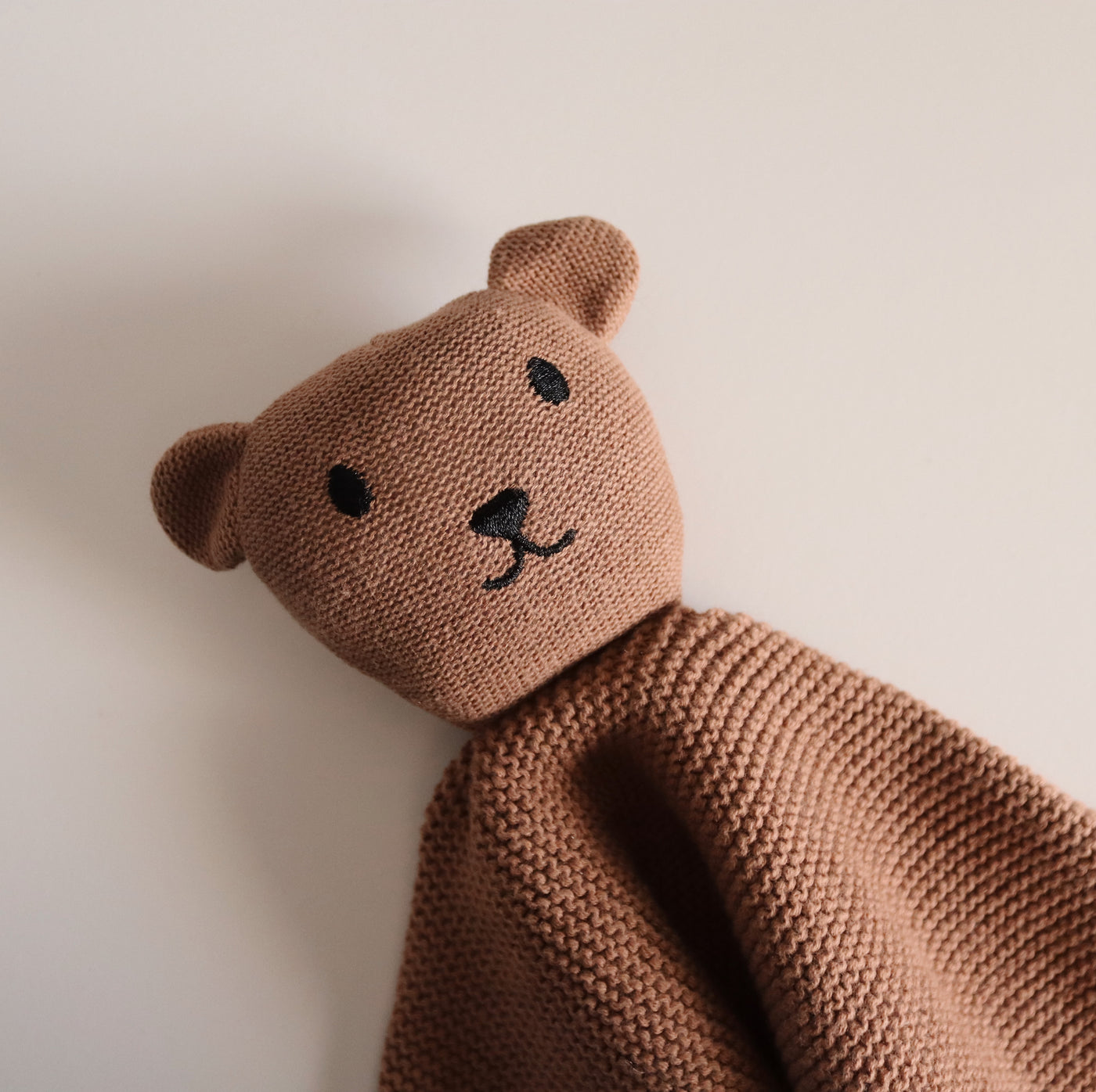 Knit Cotton Bear Comforter | Cocoa