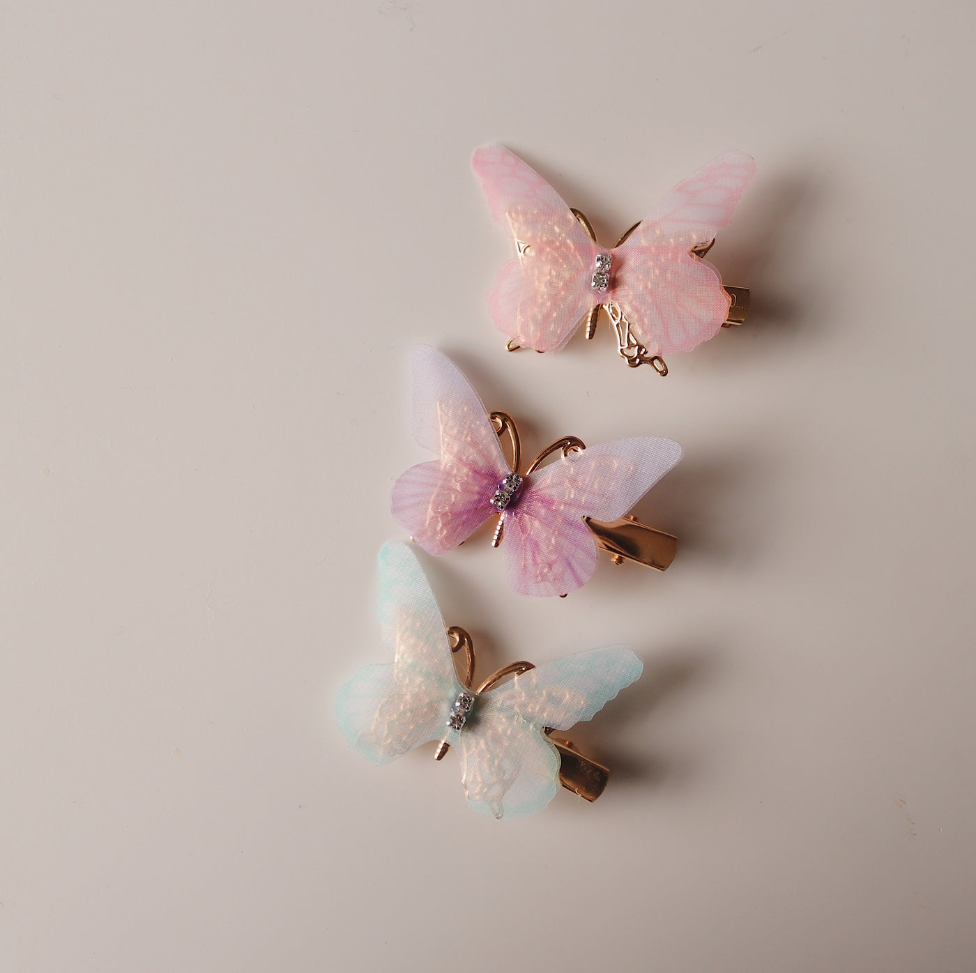 Butterfly Clip Trio / Pastels