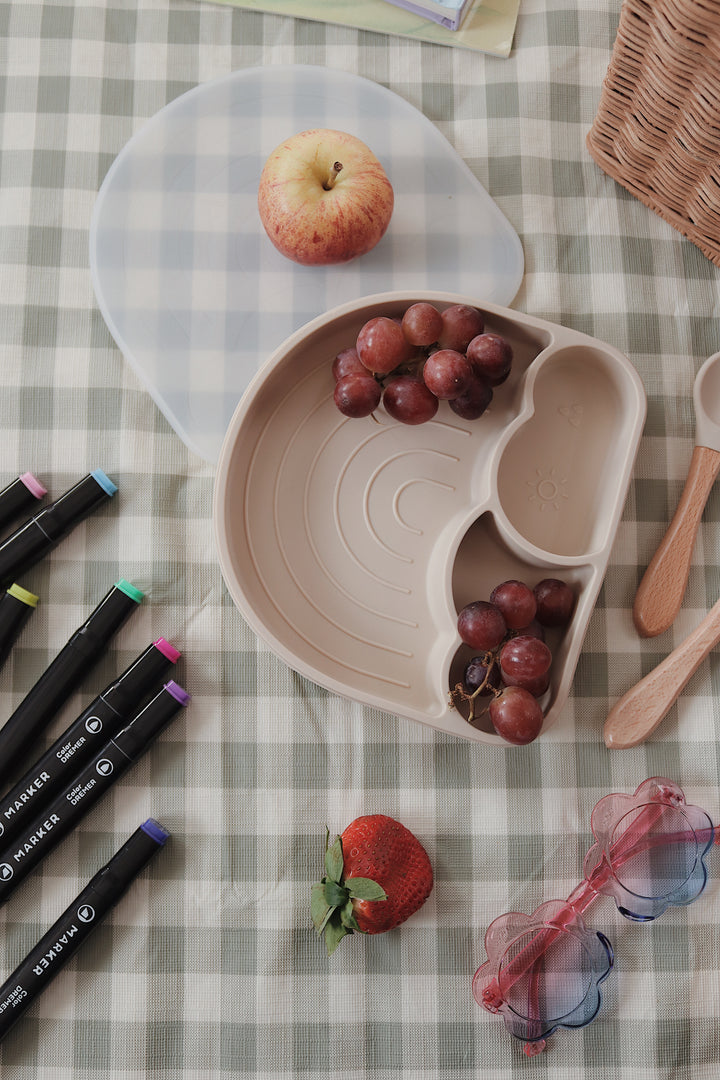 Rainbow Plate &amp; Cutlery Set | Beige