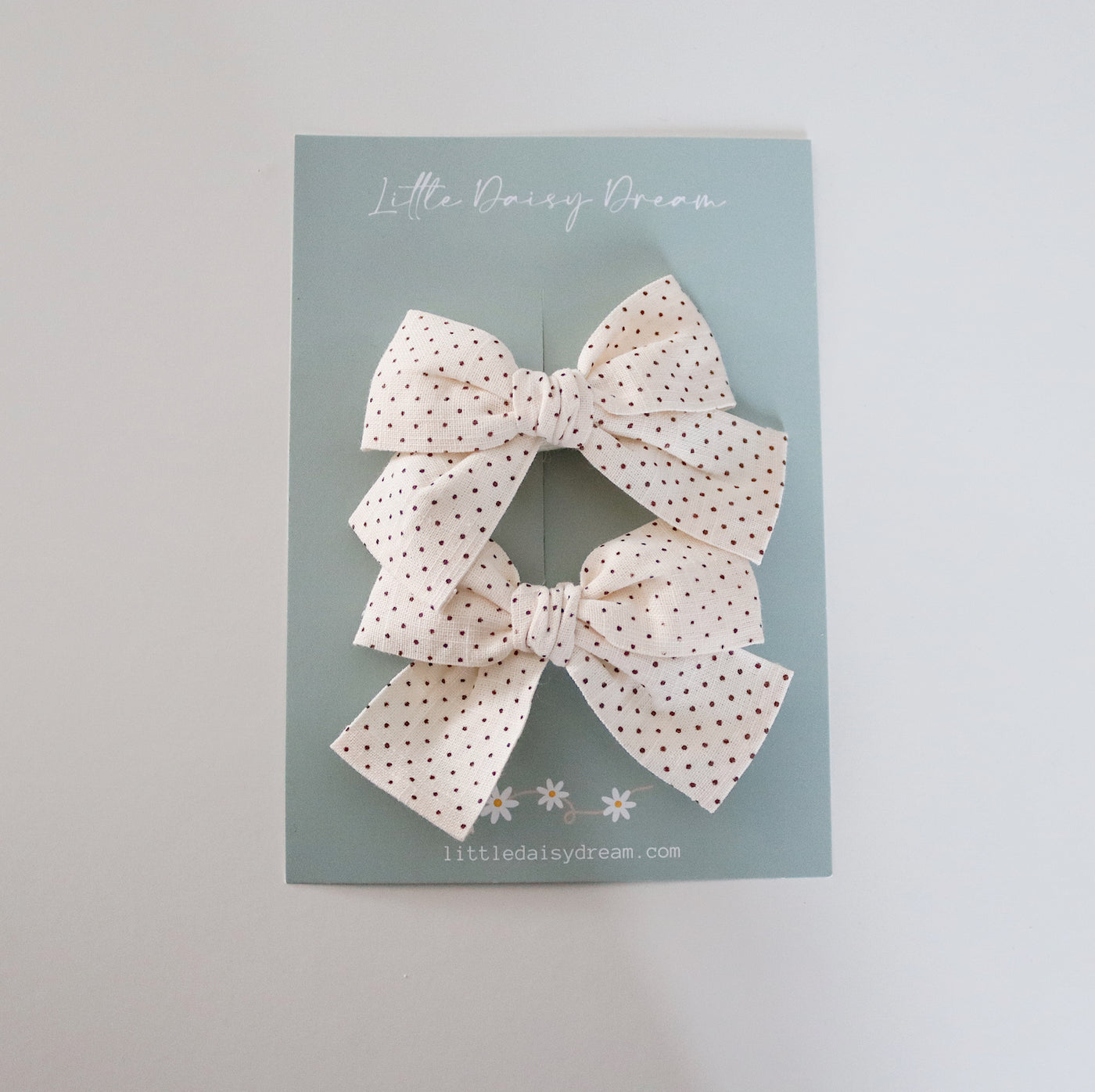 Pigtail Bows | Mini Polka
