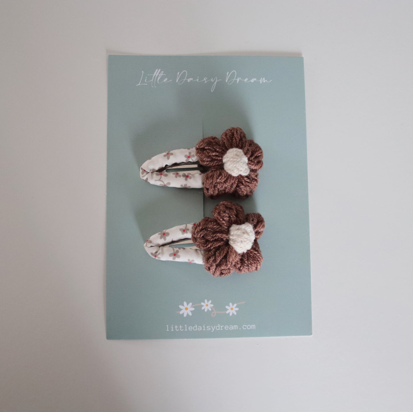 Crochet Clips | Brown Blossom