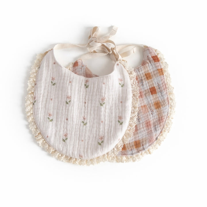 Floral Cotton Drool Bib Bundle