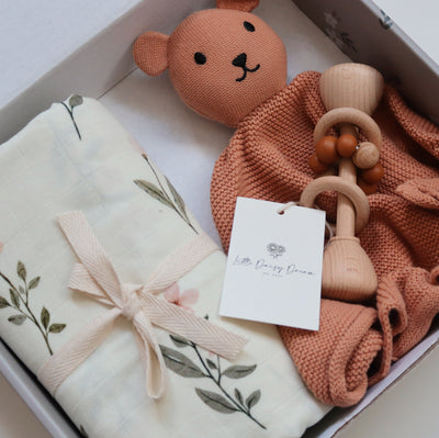 Baby Gift Box | Newborn Gift Set with Floral Swaddle