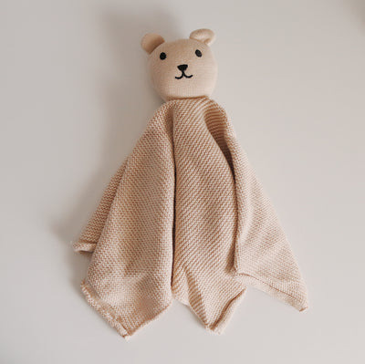 Knit Cotton Bear Comforter | Cream