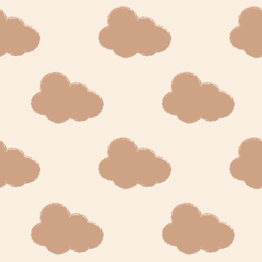 Long Sleeve Bib | Beige Clouds