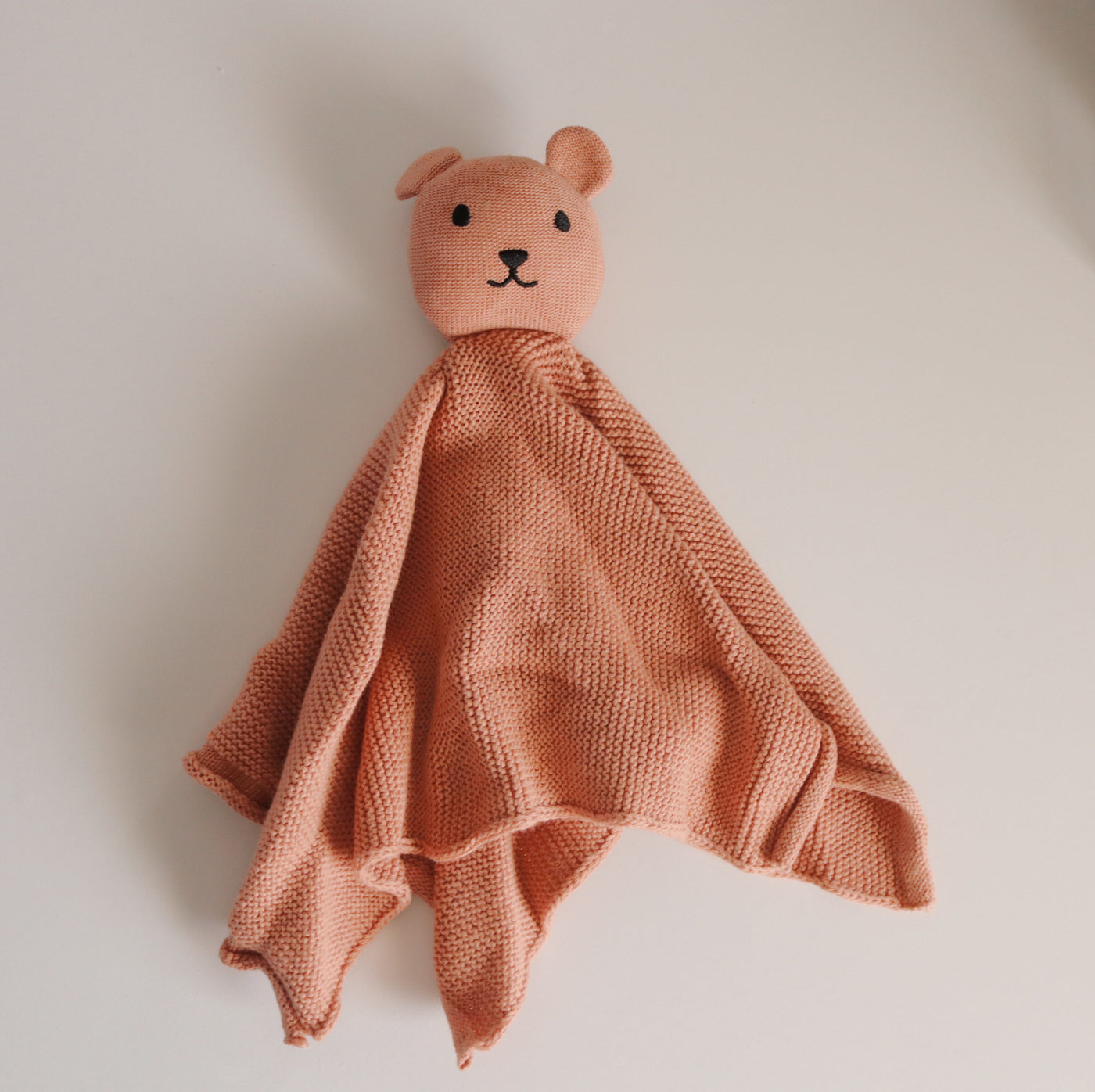 Knit Cotton Bear Comforter | Dusty Rose