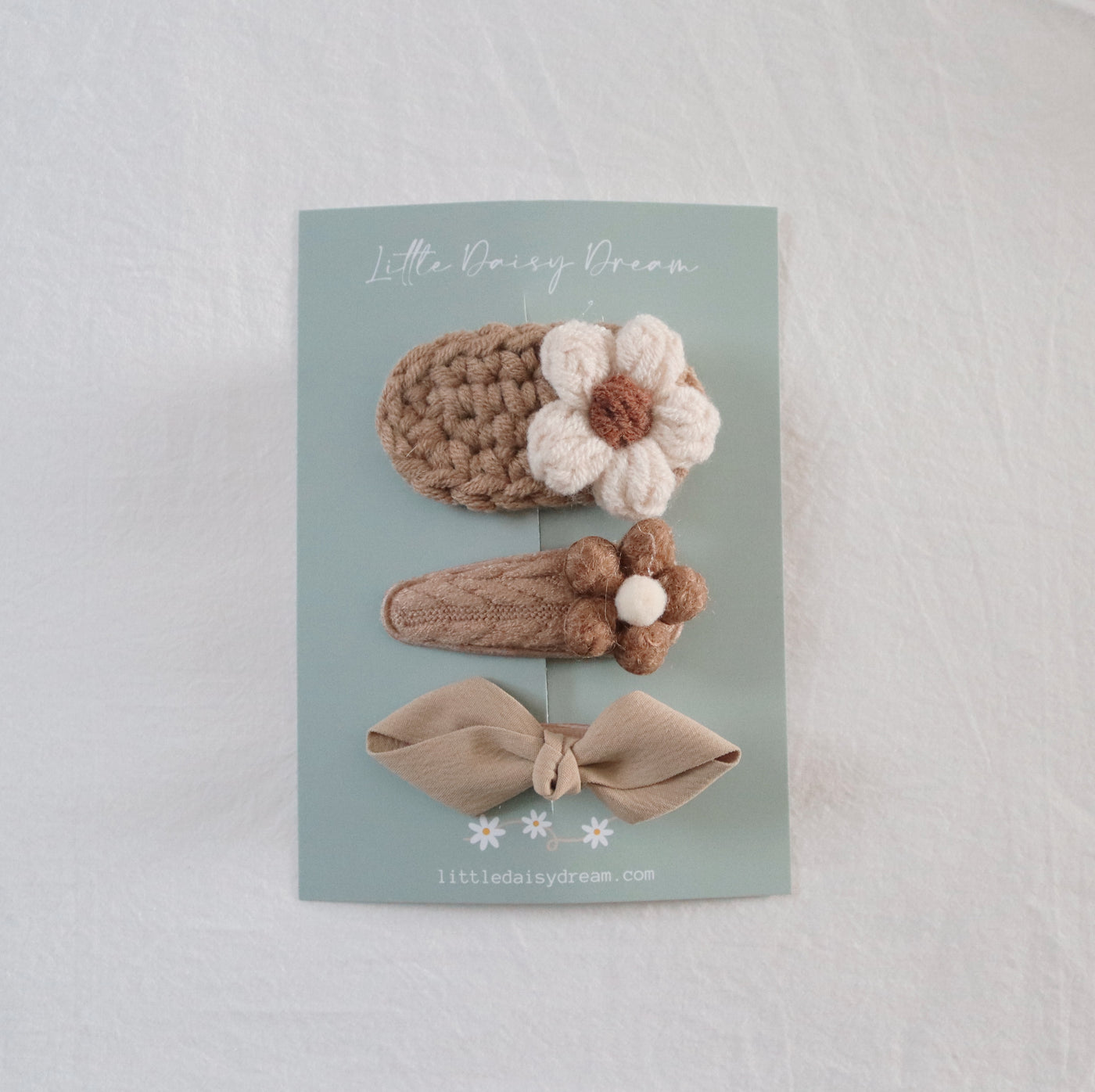 Neutral Floral & Bow Set