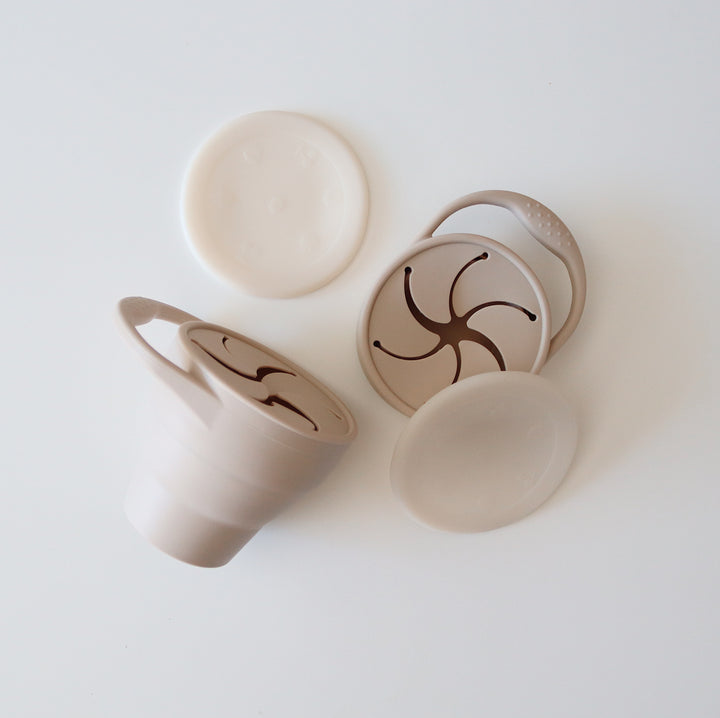 Collapsible Silicone Snack Cup | Sand