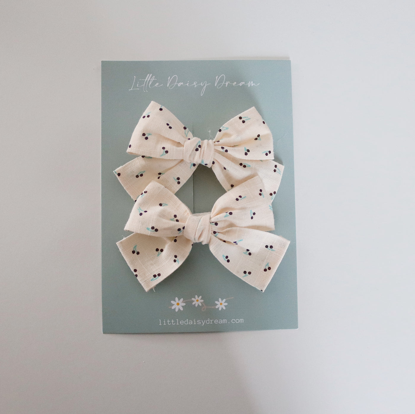Pigtail Bows | Cherries