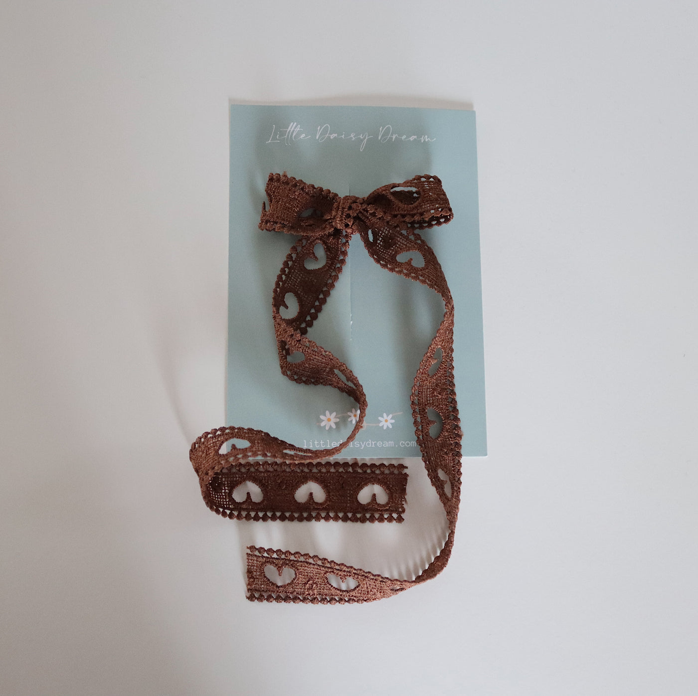 Longtail Bow | Brown Hearts