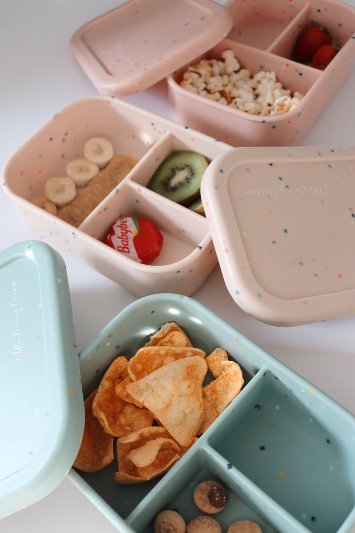 Silicone Bento Lunch Box | Confetti Beige