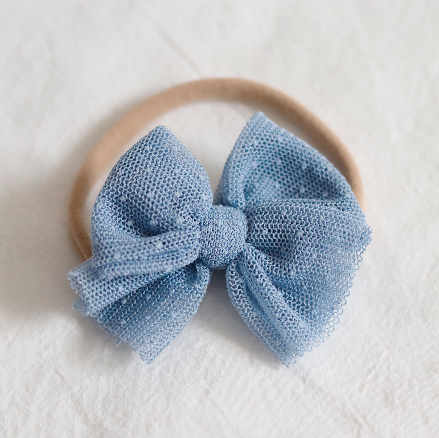 Tulle Bow Headband | Dusty Blue