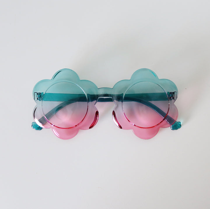 Flower Sunglasses | Green Ombré