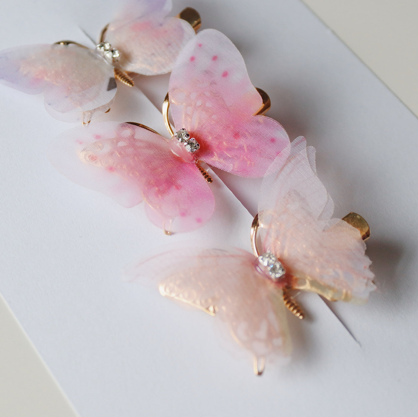 Butterfly Clip Trio / Pinks
