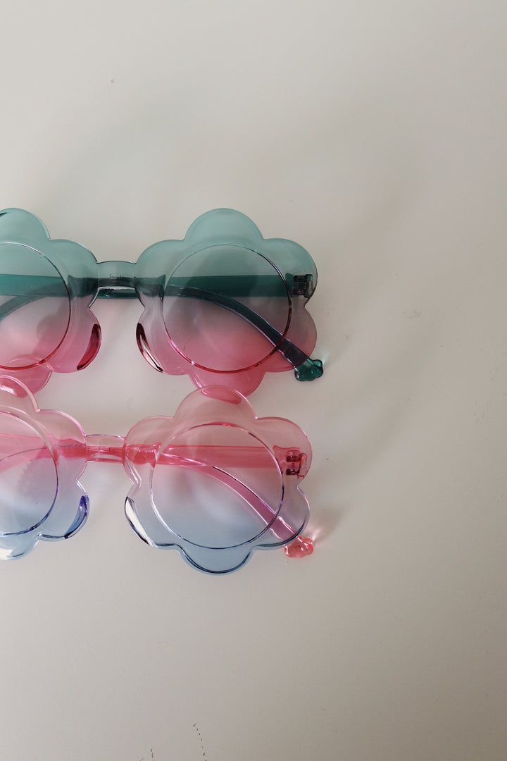 Flower Sunglasses | Blue Ombré