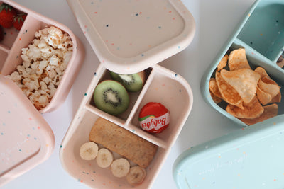 Silicone Bento Lunch Box | Confetti Beige