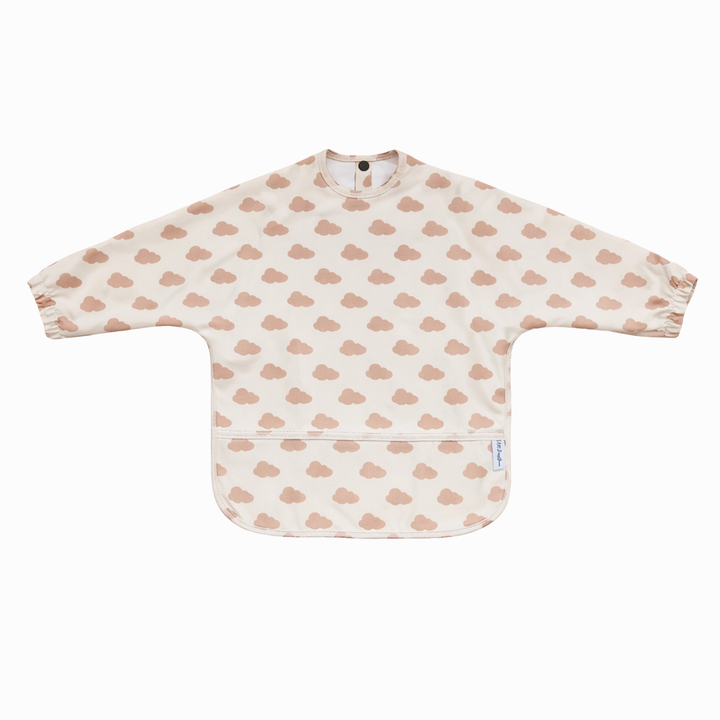 Long Sleeve Bib | Beige Clouds