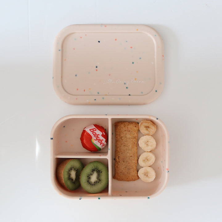 Silicone Bento Lunch Box | Confetti Beige