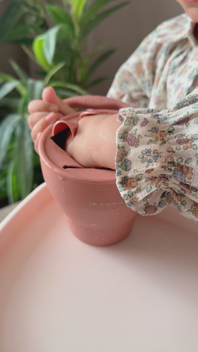 Collapsible Silicone Snack Cup | Sand