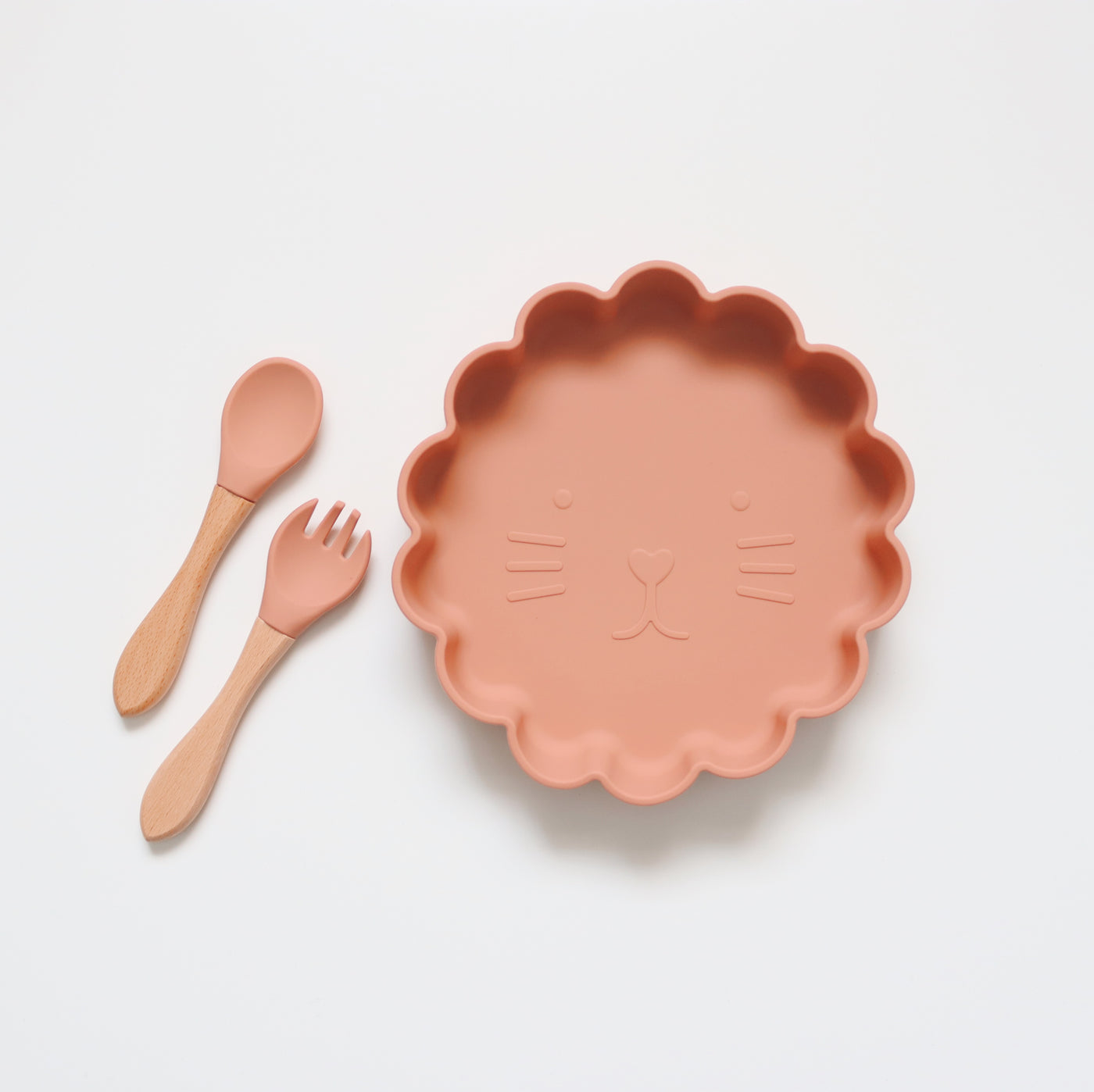 Silicone Suction Plate & Cutlery Set | Pumpkin