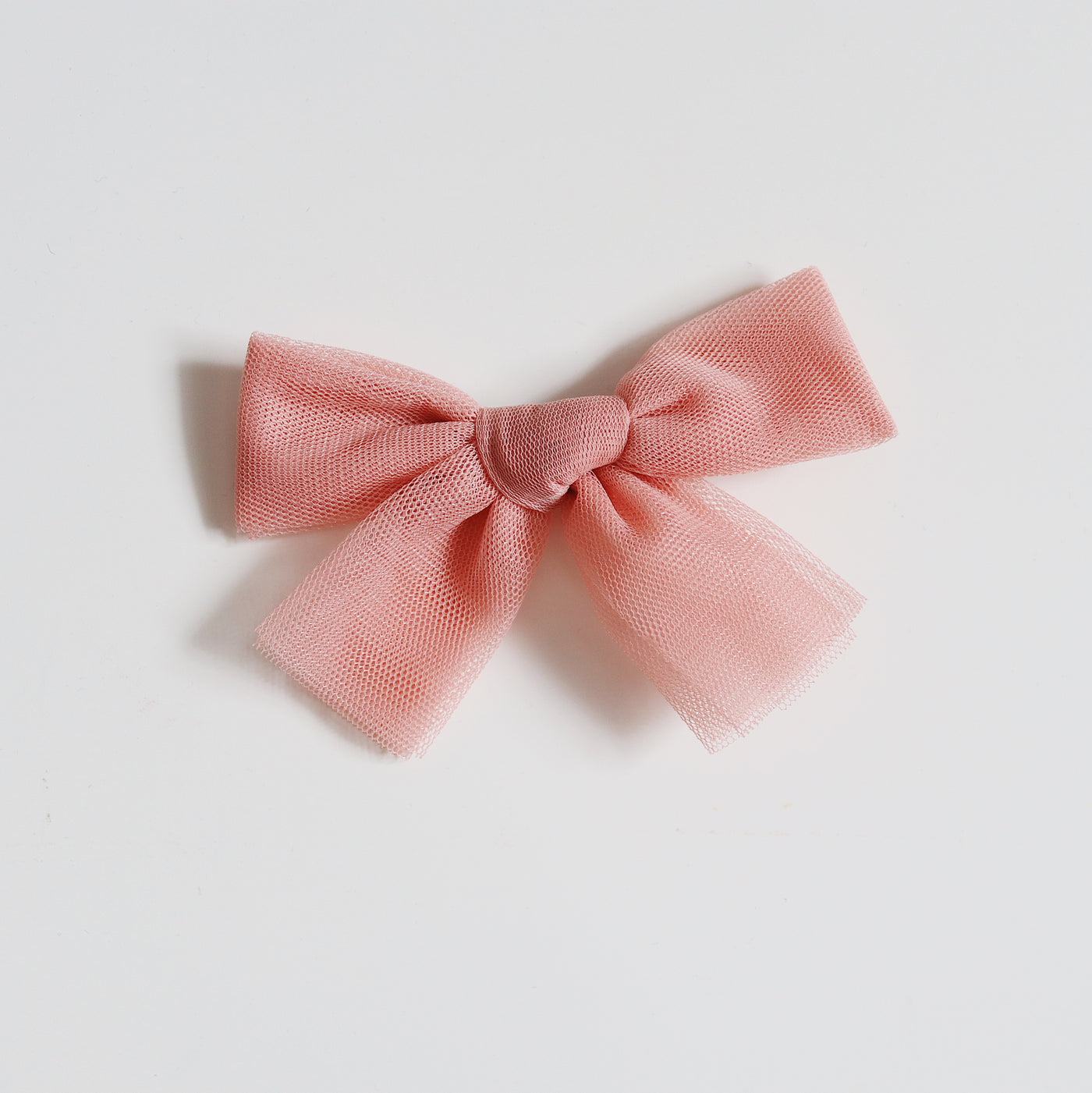 Tulle Bow Clip | Dusty Pink