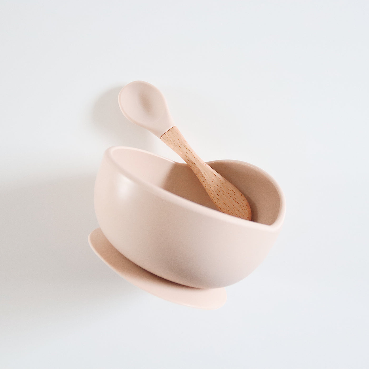 Silicone Bowl & Spoon Set | Beige