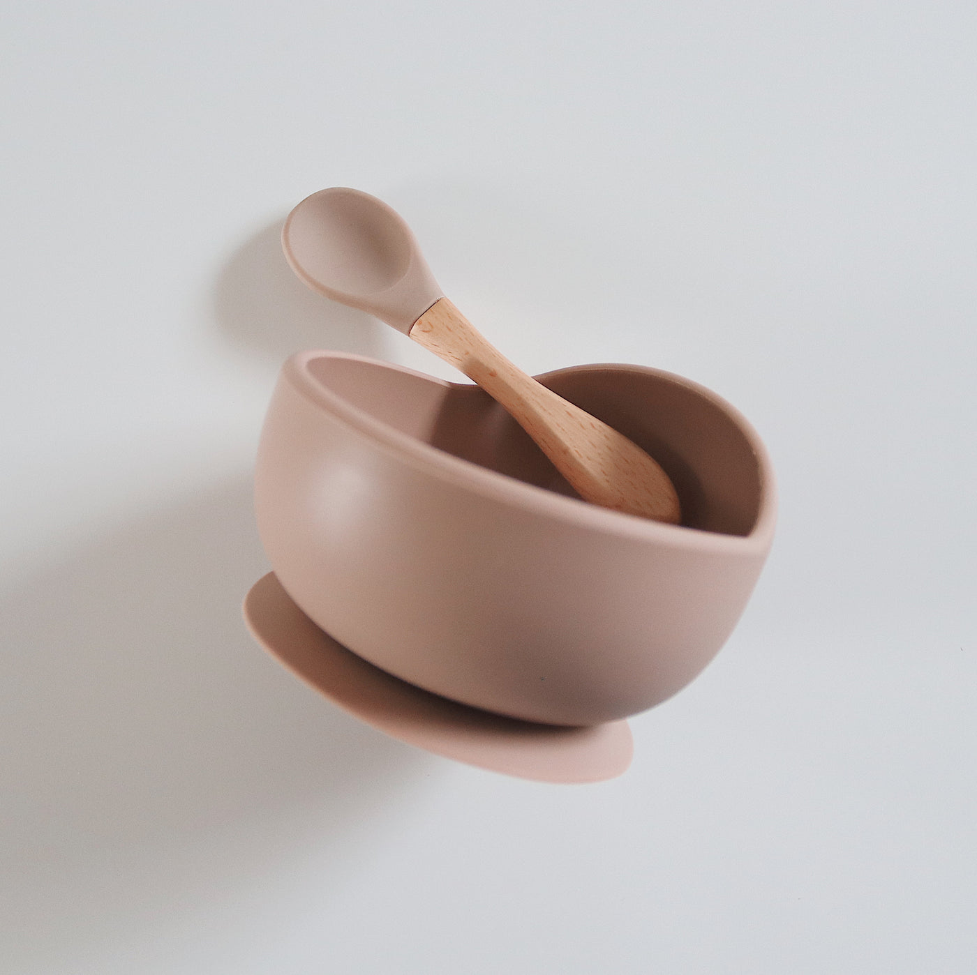 Silicone Bowl & Spoon Set | Taupe