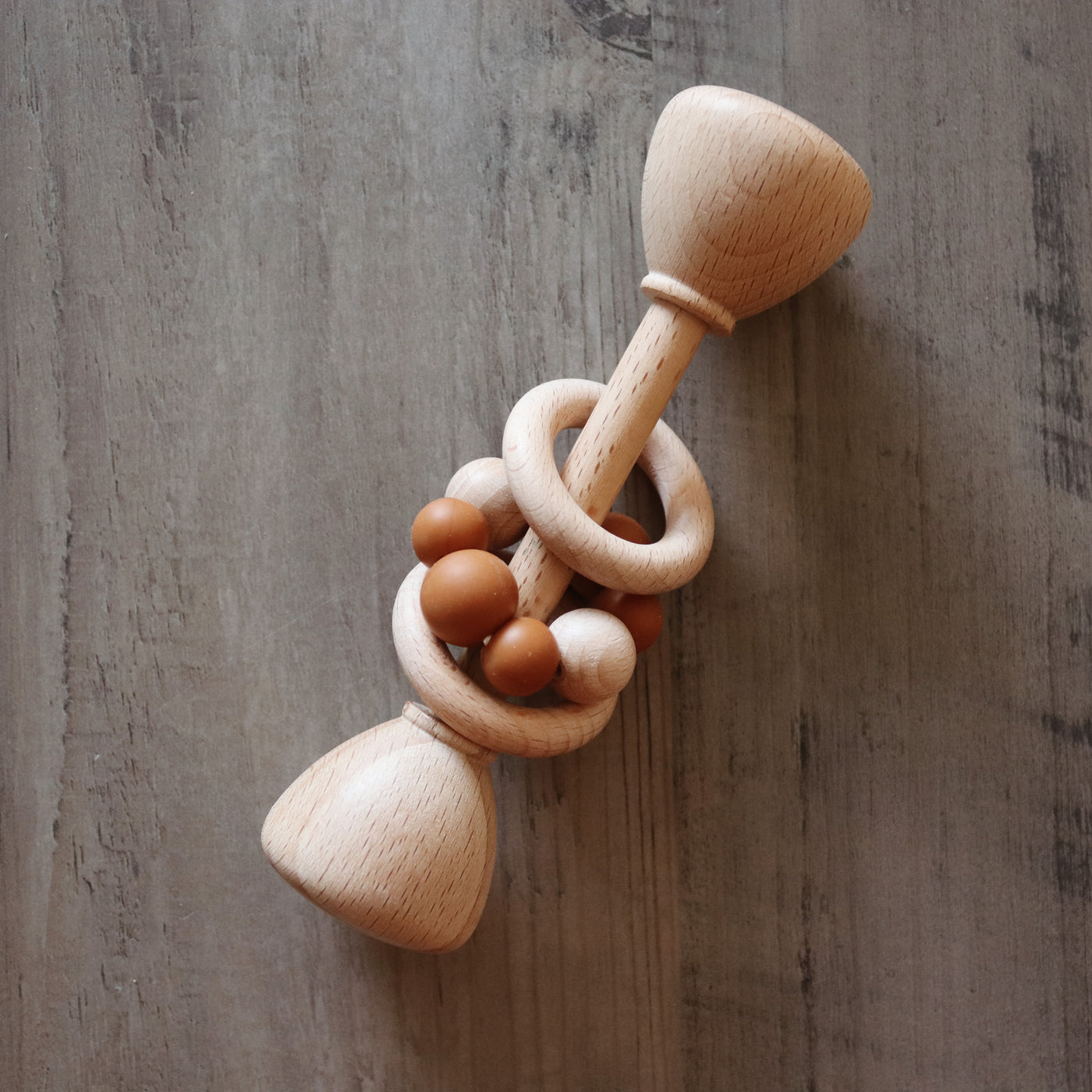 Wooden Rattle Toy | Terracotta