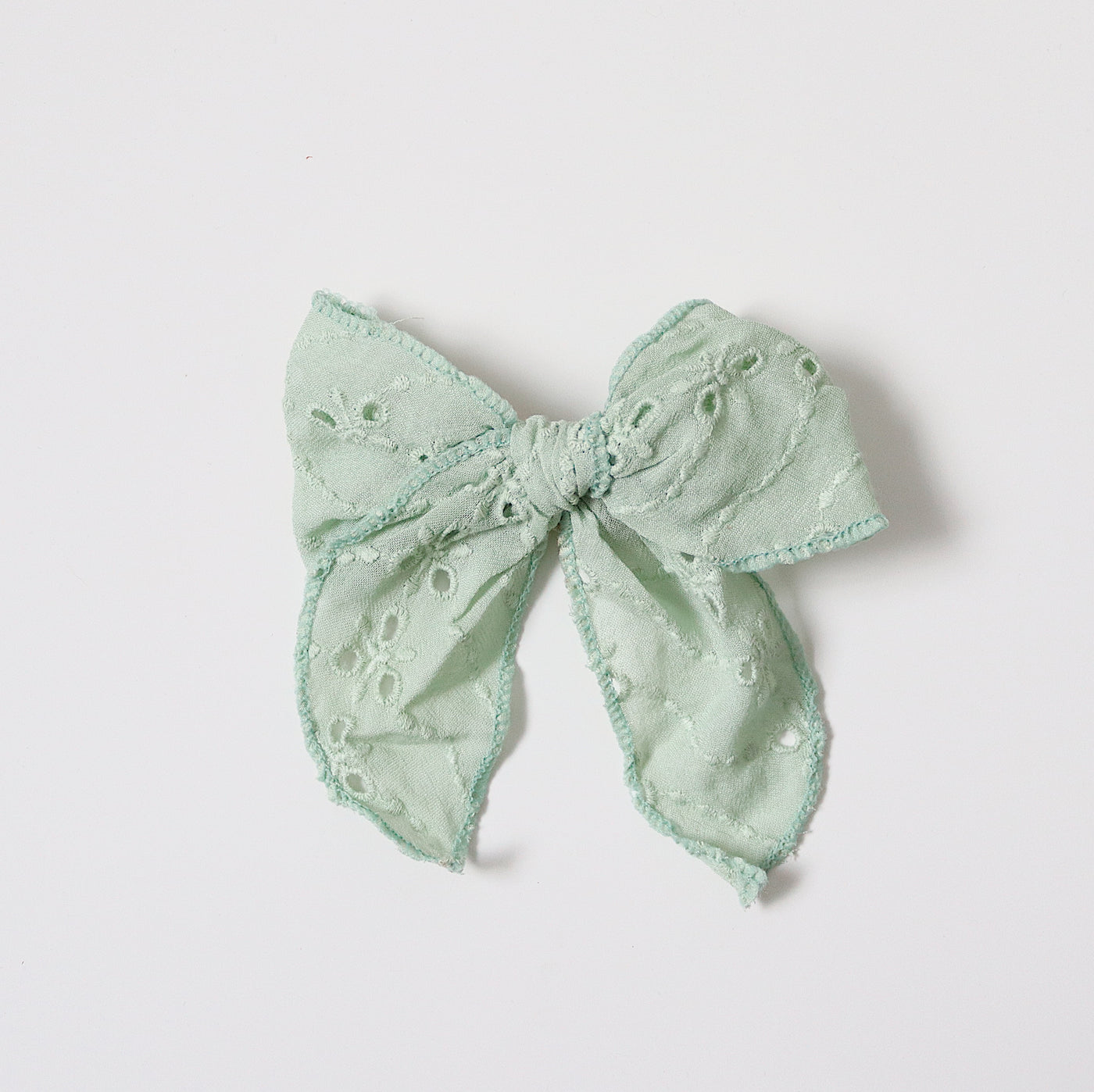 Large Embroidered Clip | Spearmint