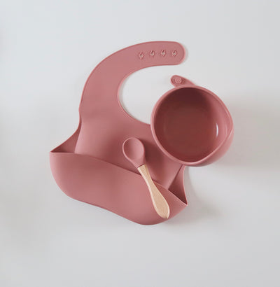 Silicone Tableware Set | Dusty Pink