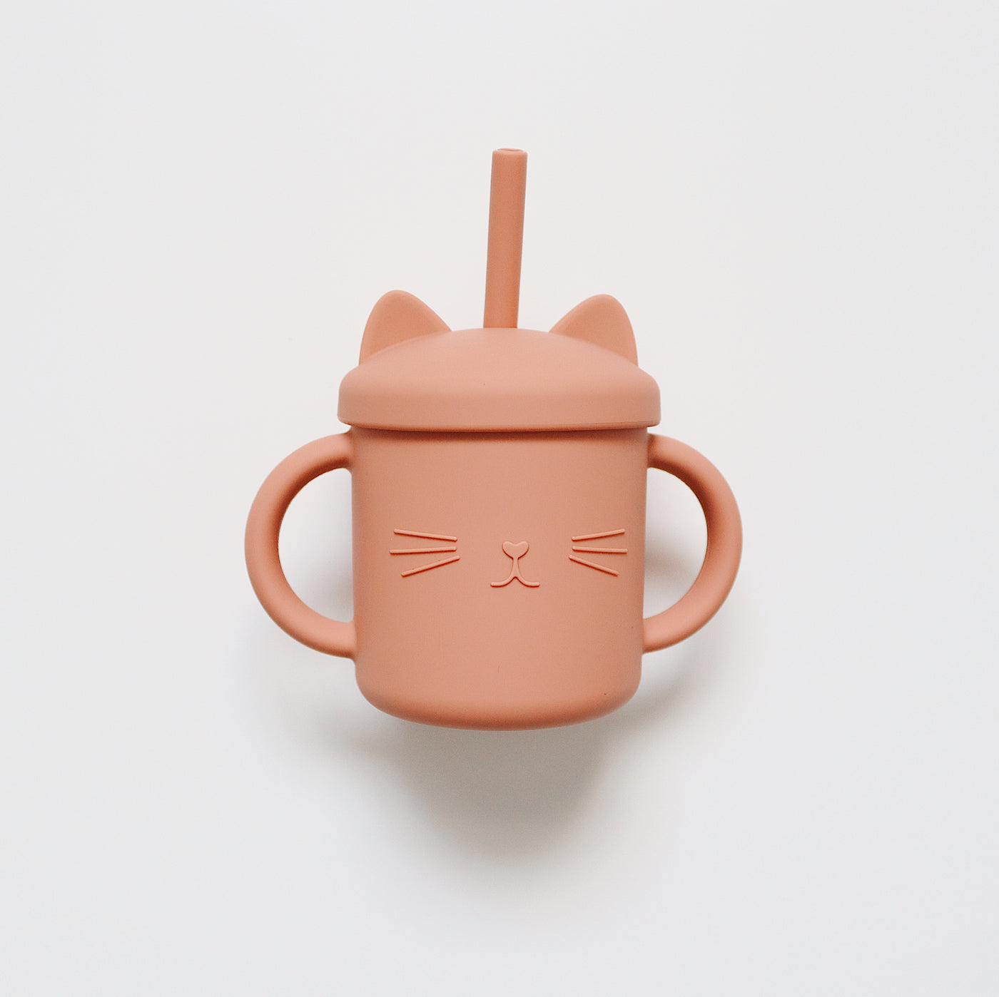 Kitty Silicone Cup With Straw | Pumpkin