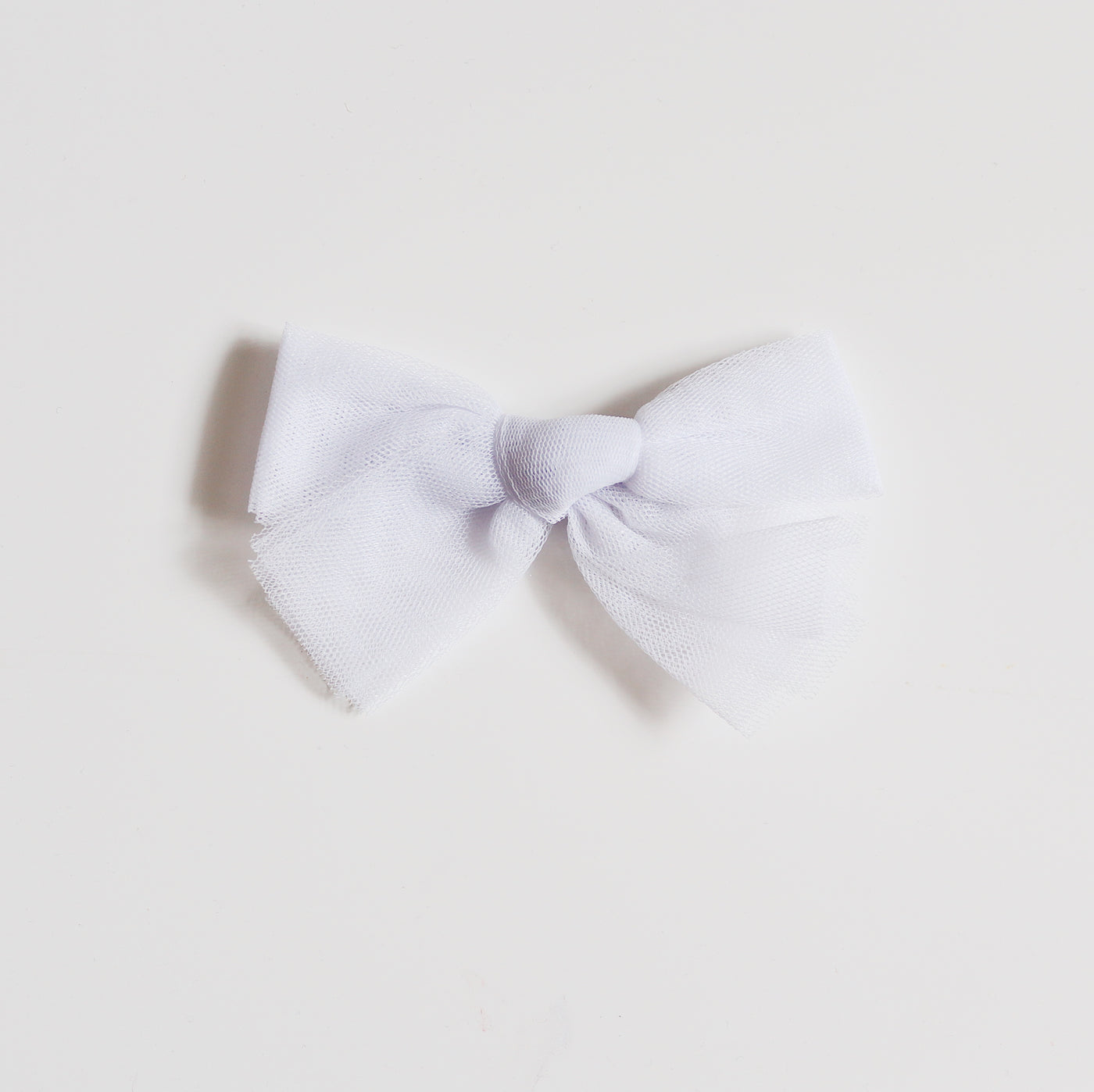Tulle Bow Clip | White