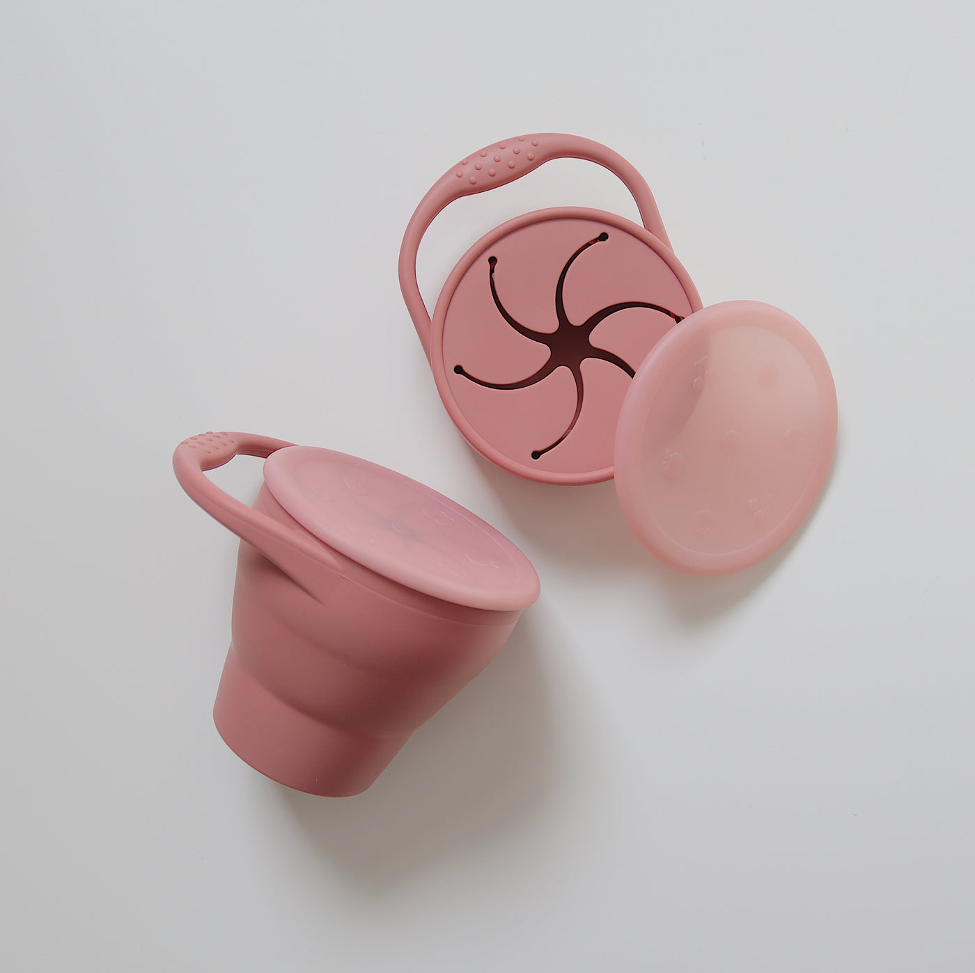 Collapsible Silicone Snack Cup | Rose