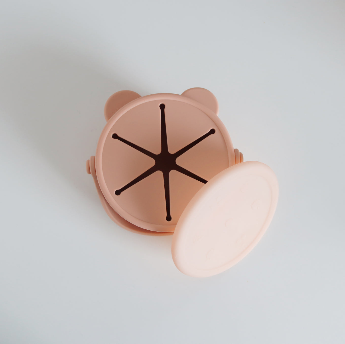 Bear Silicone Snack Cup | Light Peach
