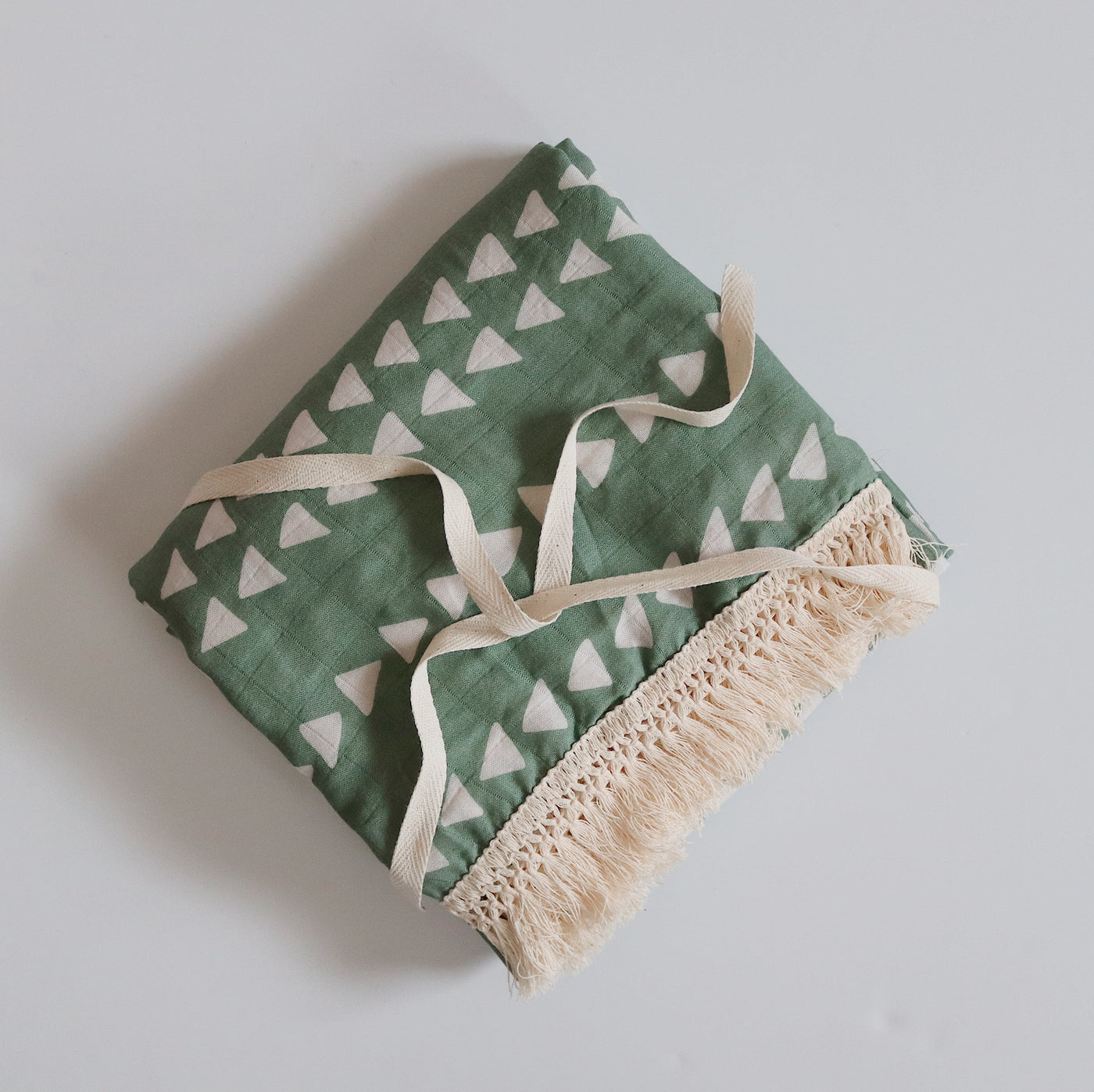 Bamboo + Cotton Fringed Blanket | Pines