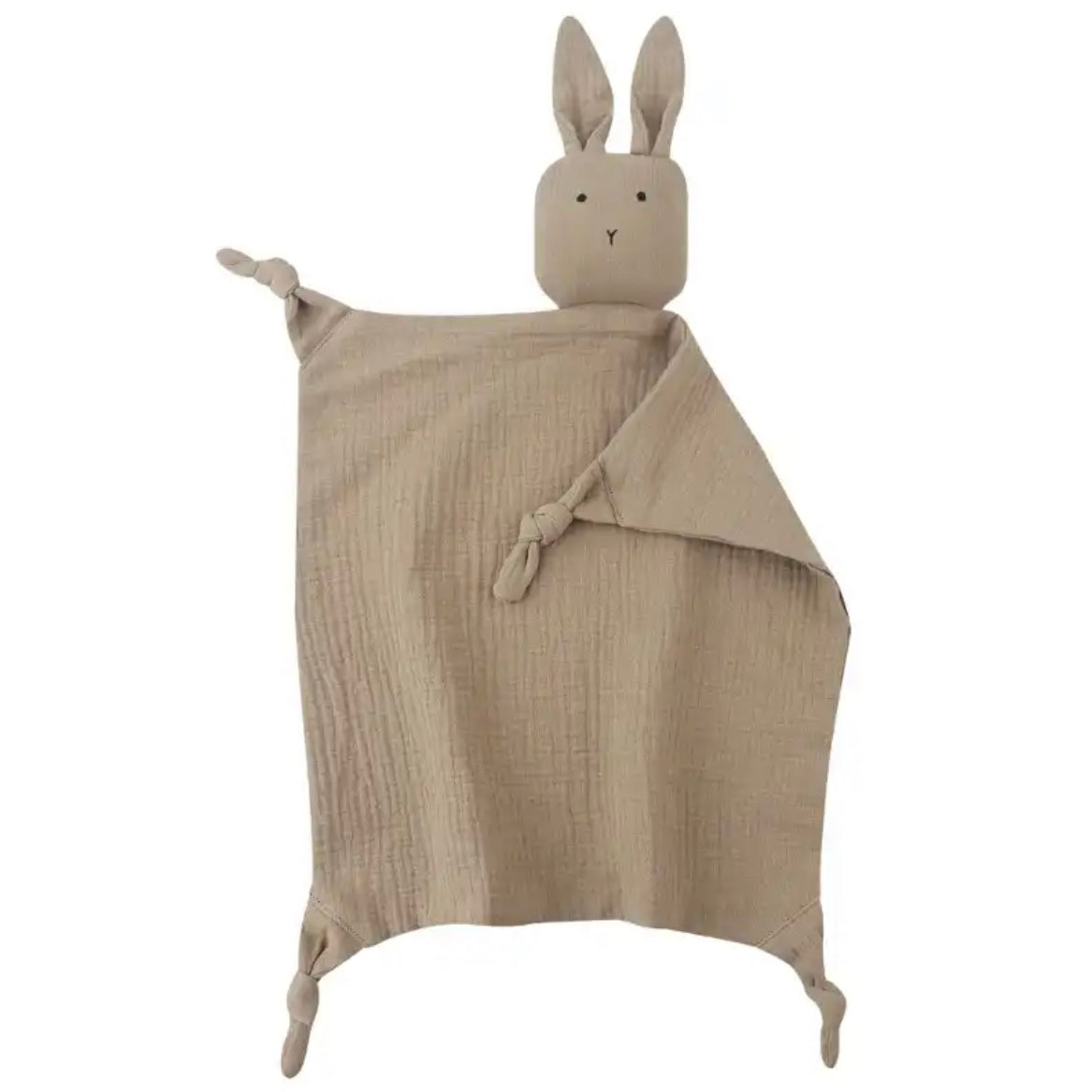 Bunny Cotton Muslin Cuddly Comforter | Dark Taupe