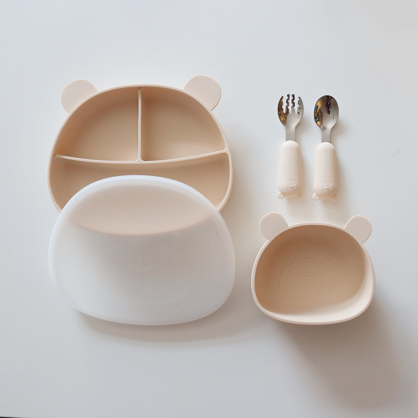 Bear Divider Tableware Set | Beige