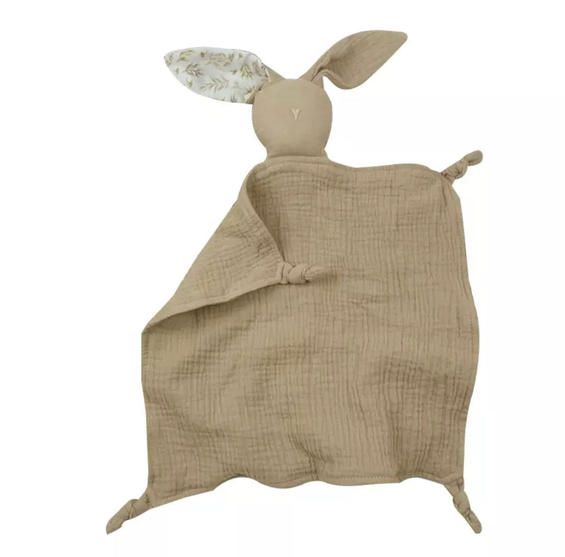 Bunny Cotton Muslin Cuddly Comforter | Mocha